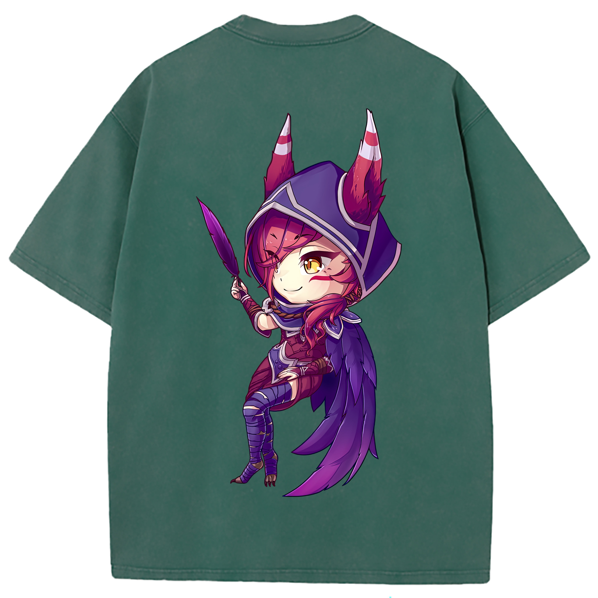 （画像用） リーグ・オブ・レジェンド League of Legends LOL 綿100% ヴィンテージ風 半袖Tシャツ（背面プリント）